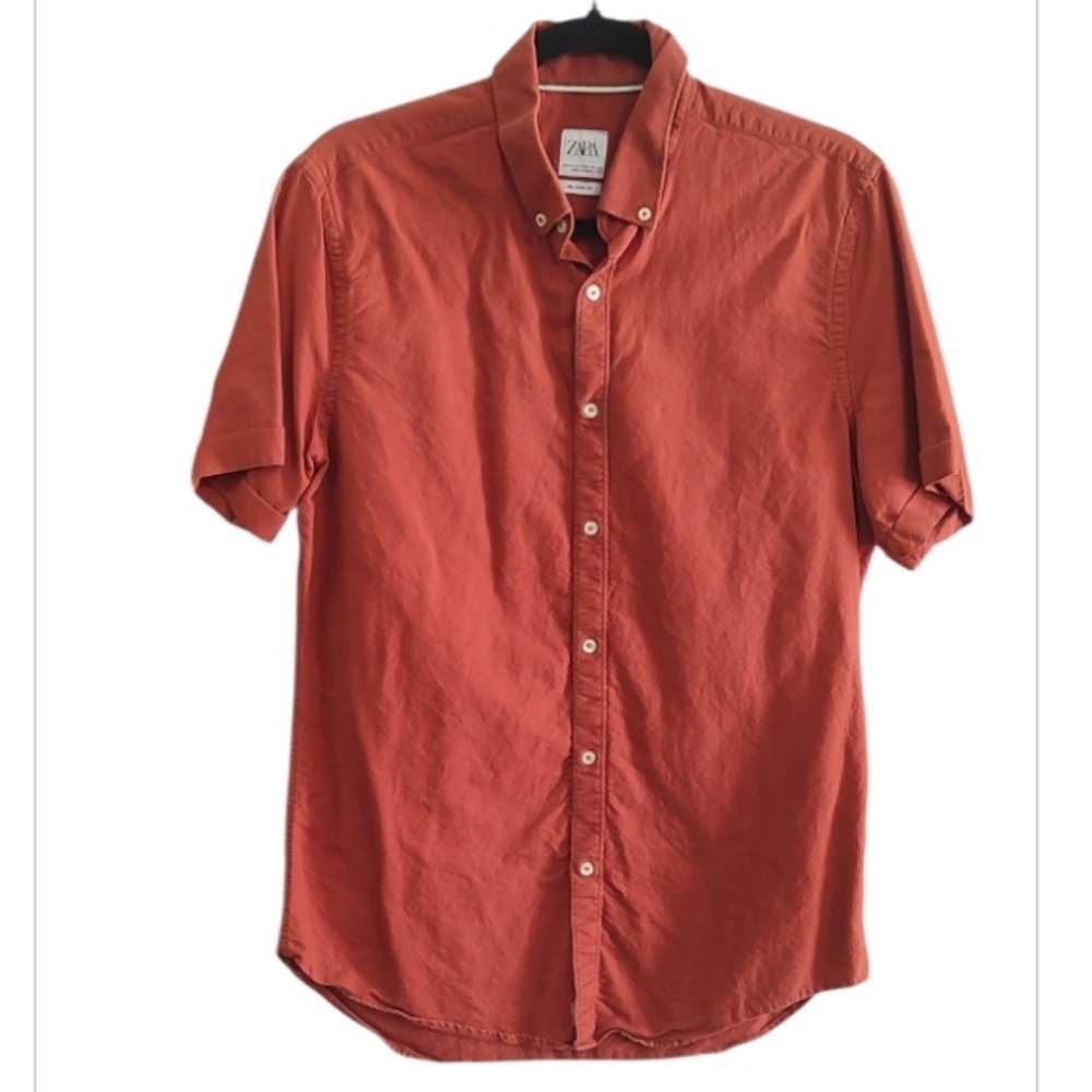 Zara Terracotta Button Down Shirt